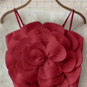 Elegant Red Floral Shirt